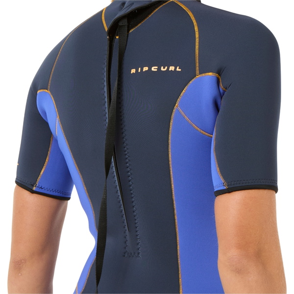 2025 Rip Curl Womens Dawn Patrol 2mm Back Zip Shorty Wetsuit 143WSP - Slate